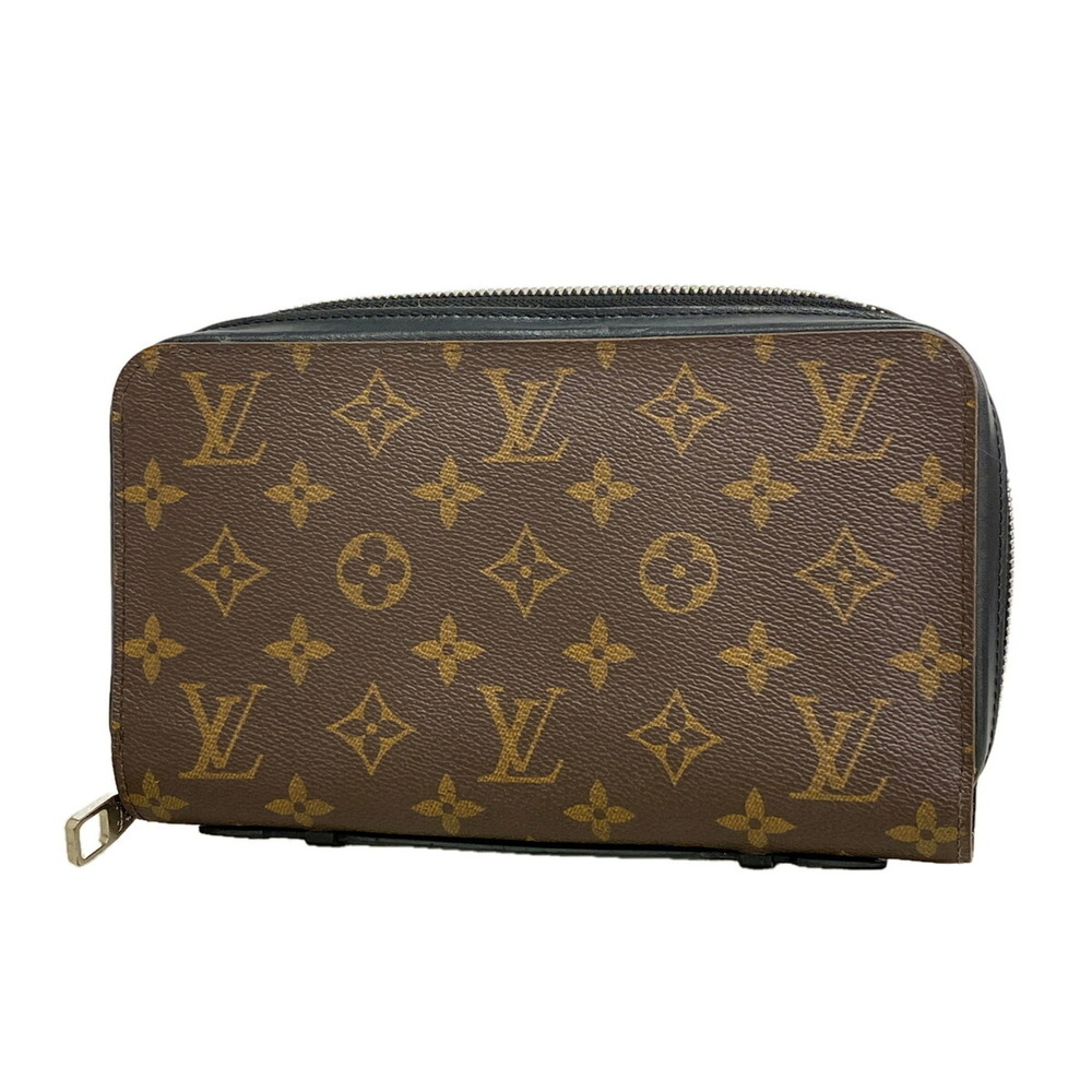 Louis Vuitton Monogram Macassar Zippy XL Long Wallet M61506 Brown Men's
